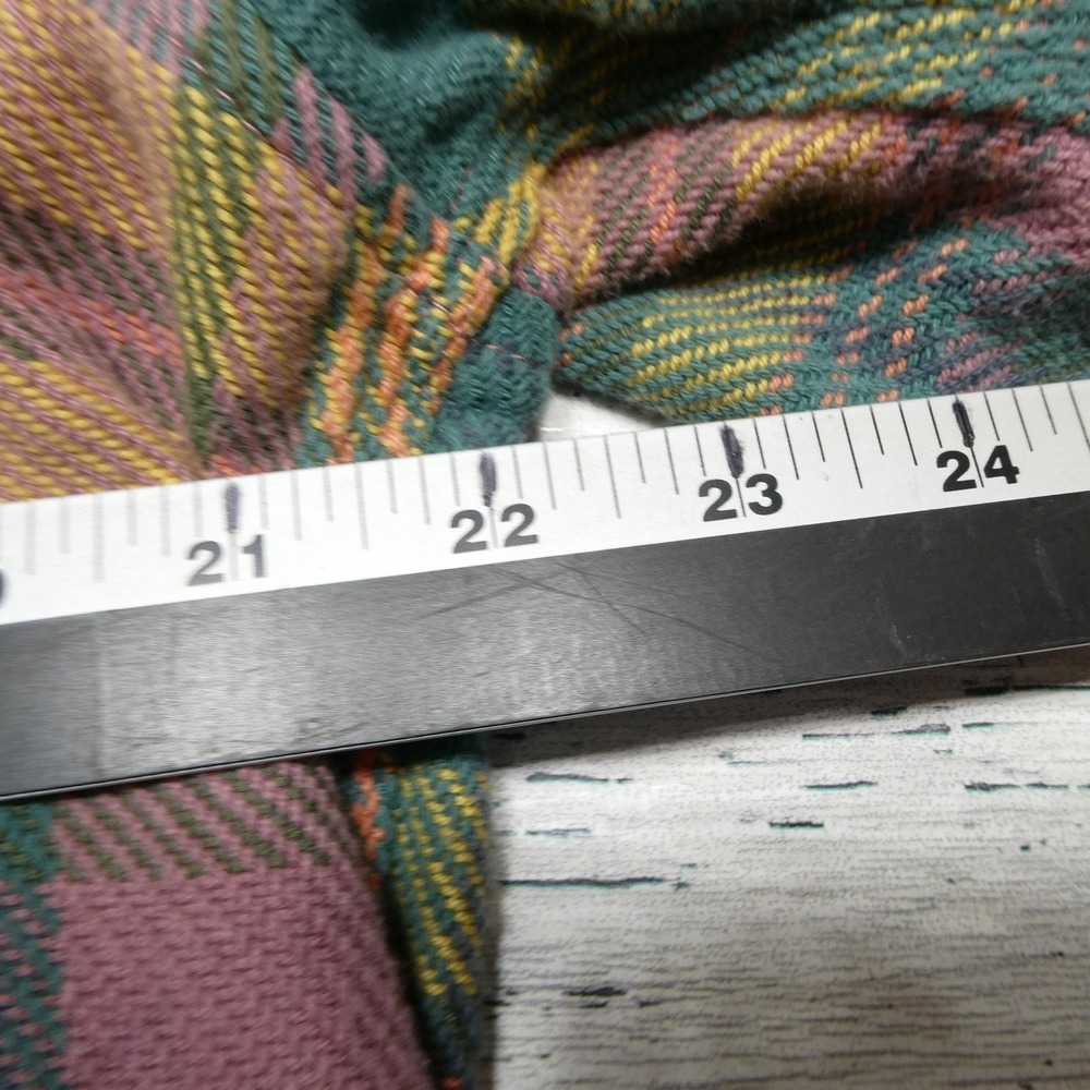 L.L. Bean Shirt Womens XL Multicolor Madras Plaid Flannel Cotton Twill - Picture 8 of 9